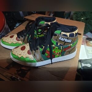 Raphael Kids High-Top Sneakers - Green and Brown